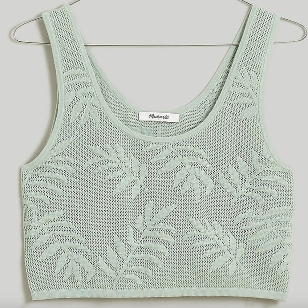 Palm-Stitch Crop Sweater Tank Madewell